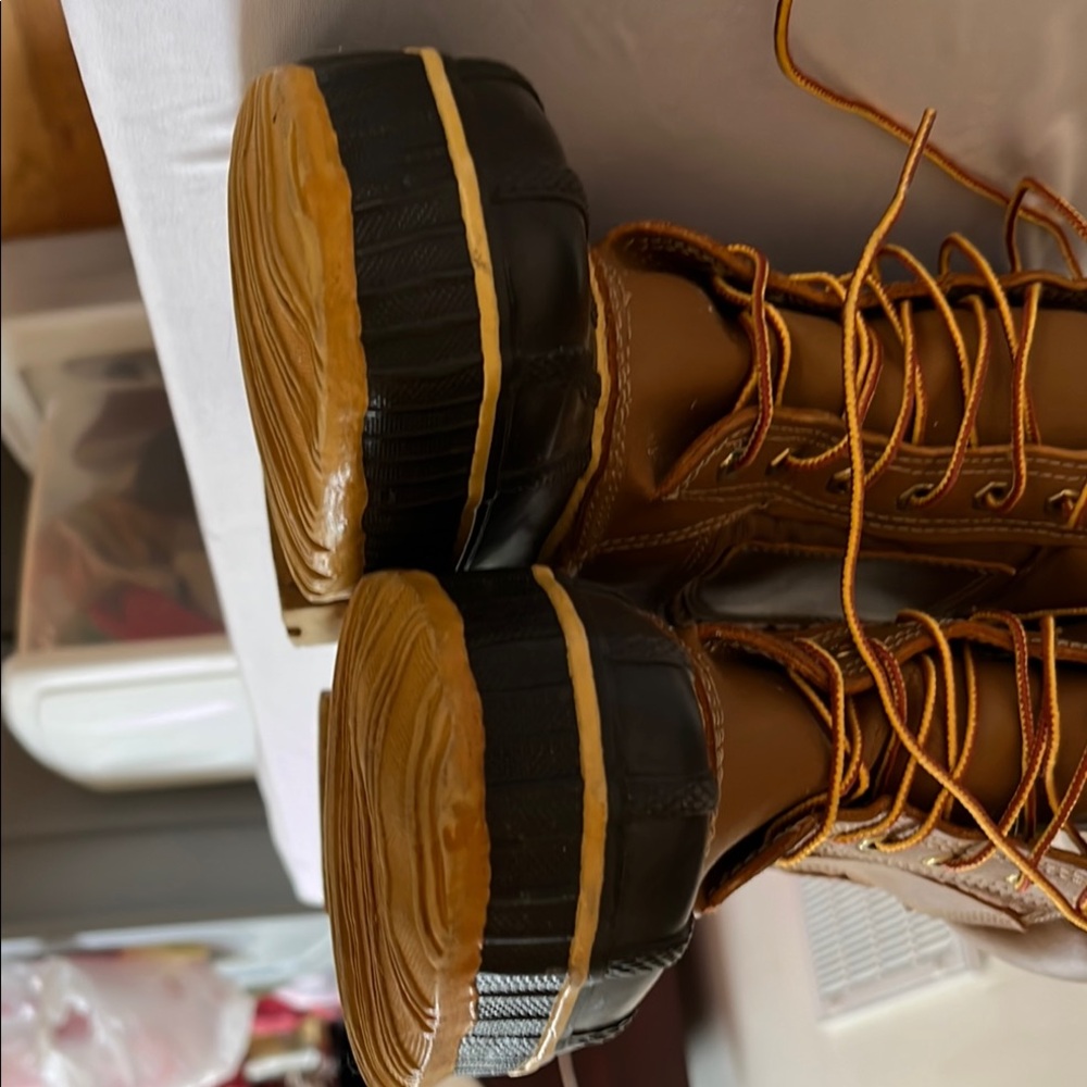 Thermolite Insulated Boots women’s size 8.5-9 Tan and Black Design Mens 7 - Picture 6 of 9